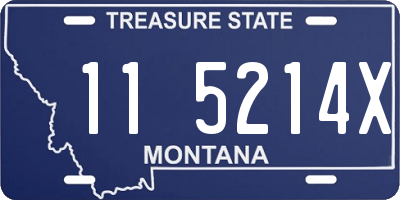 MT license plate 115214X