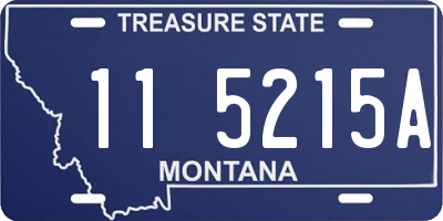 MT license plate 115215A