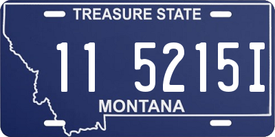 MT license plate 115215I