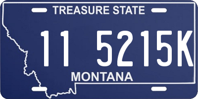 MT license plate 115215K