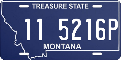 MT license plate 115216P