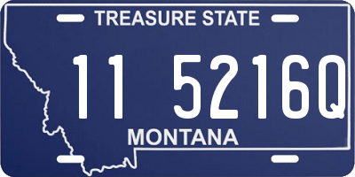 MT license plate 115216Q