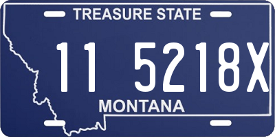 MT license plate 115218X