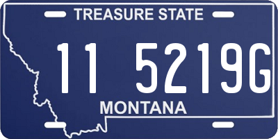 MT license plate 115219G