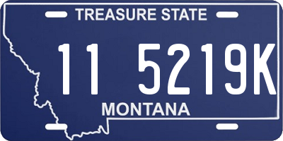 MT license plate 115219K