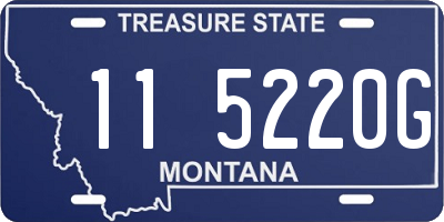 MT license plate 115220G