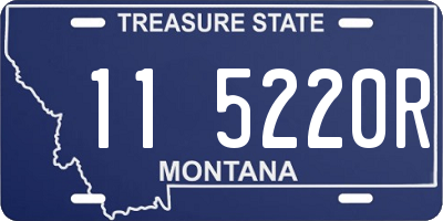 MT license plate 115220R