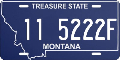 MT license plate 115222F