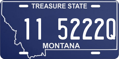 MT license plate 115222Q