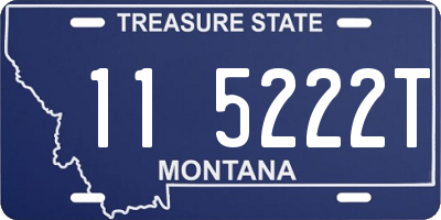MT license plate 115222T
