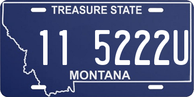 MT license plate 115222U
