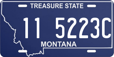 MT license plate 115223C