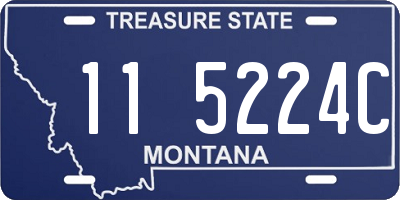 MT license plate 115224C