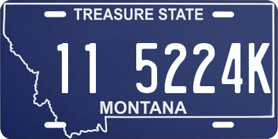 MT license plate 115224K