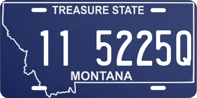 MT license plate 115225Q