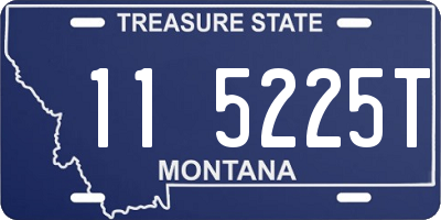 MT license plate 115225T