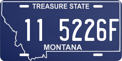 MT license plate 115226F