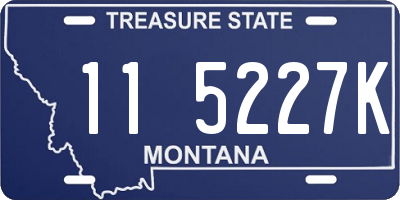 MT license plate 115227K