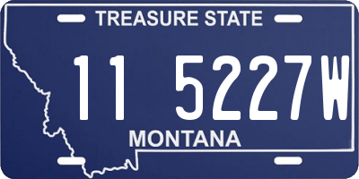 MT license plate 115227W