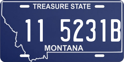 MT license plate 115231B