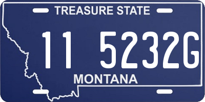 MT license plate 115232G