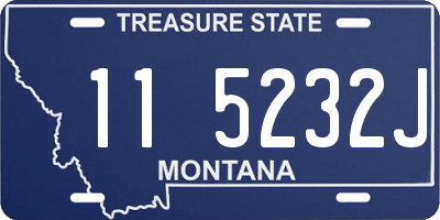 MT license plate 115232J