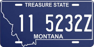 MT license plate 115232Z