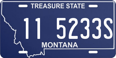 MT license plate 115233S