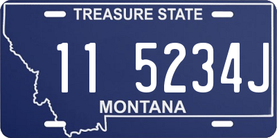 MT license plate 115234J