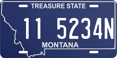 MT license plate 115234N