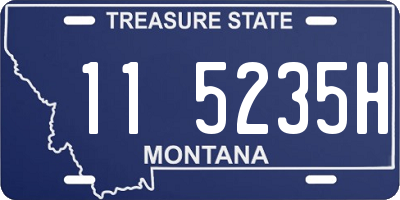 MT license plate 115235H