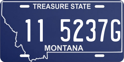 MT license plate 115237G