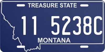 MT license plate 115238C