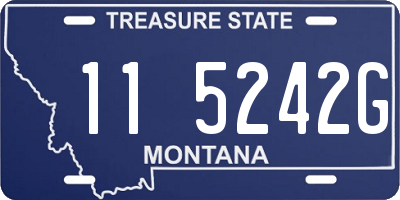 MT license plate 115242G