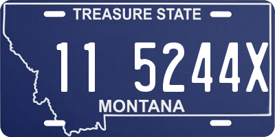 MT license plate 115244X
