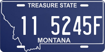 MT license plate 115245F