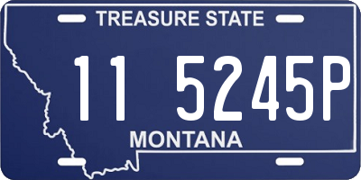 MT license plate 115245P