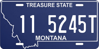 MT license plate 115245T