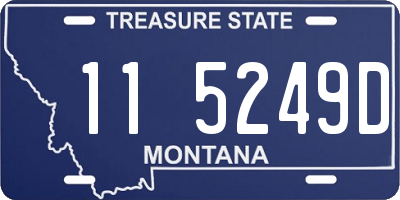 MT license plate 115249D