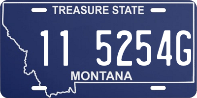 MT license plate 115254G