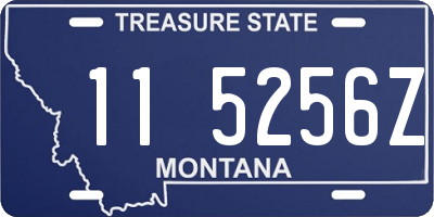 MT license plate 115256Z