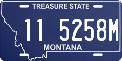MT license plate 115258M