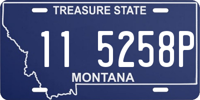 MT license plate 115258P