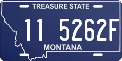 MT license plate 115262F