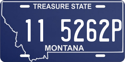 MT license plate 115262P