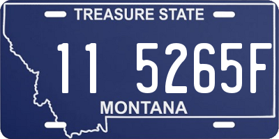 MT license plate 115265F