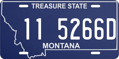 MT license plate 115266D