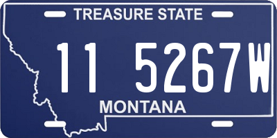 MT license plate 115267W