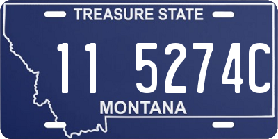 MT license plate 115274C