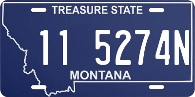 MT license plate 115274N